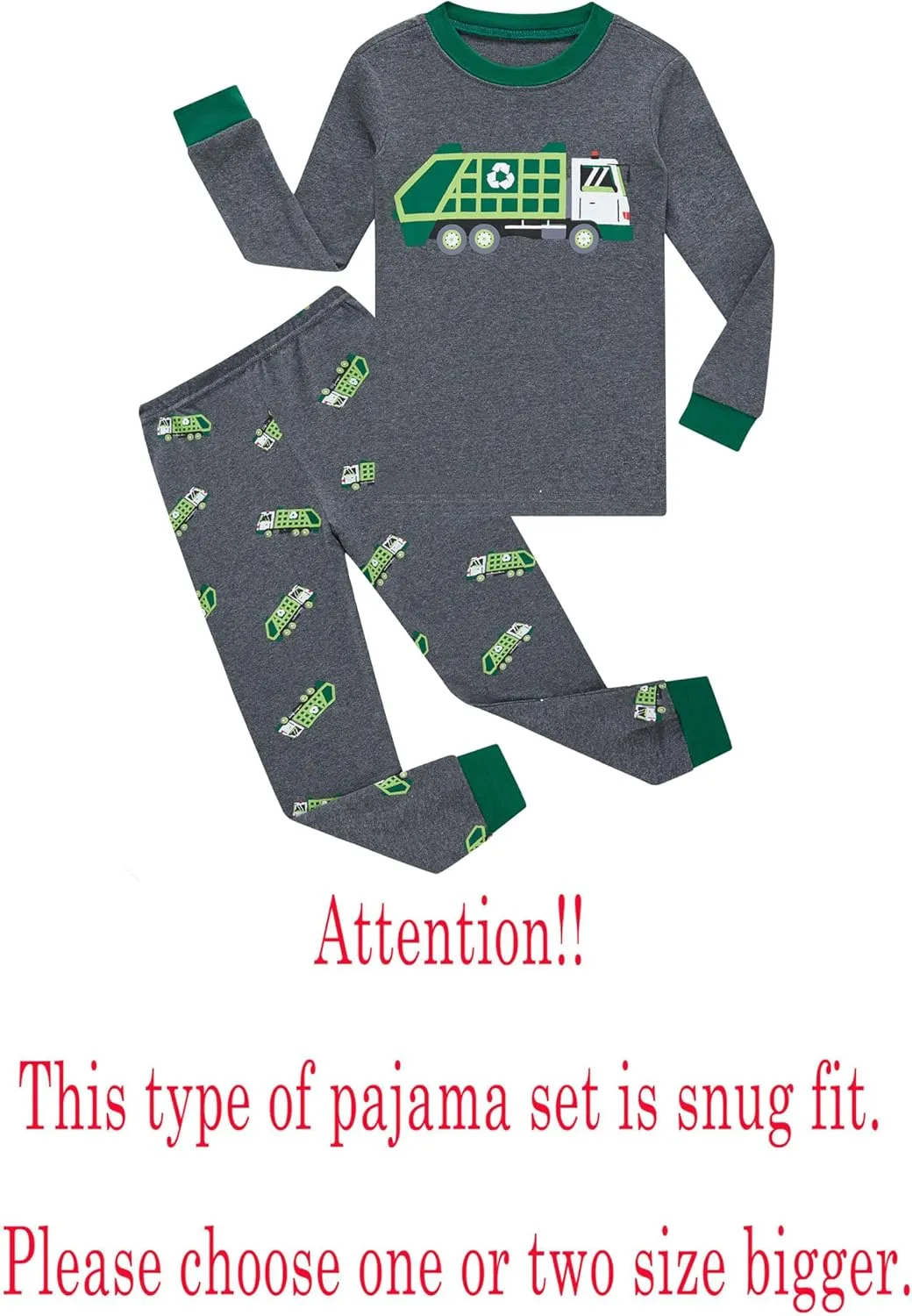 KikizYe Little Big Boys Girls Pajamas Set Kids PJs 100% Cotton Sleepwear