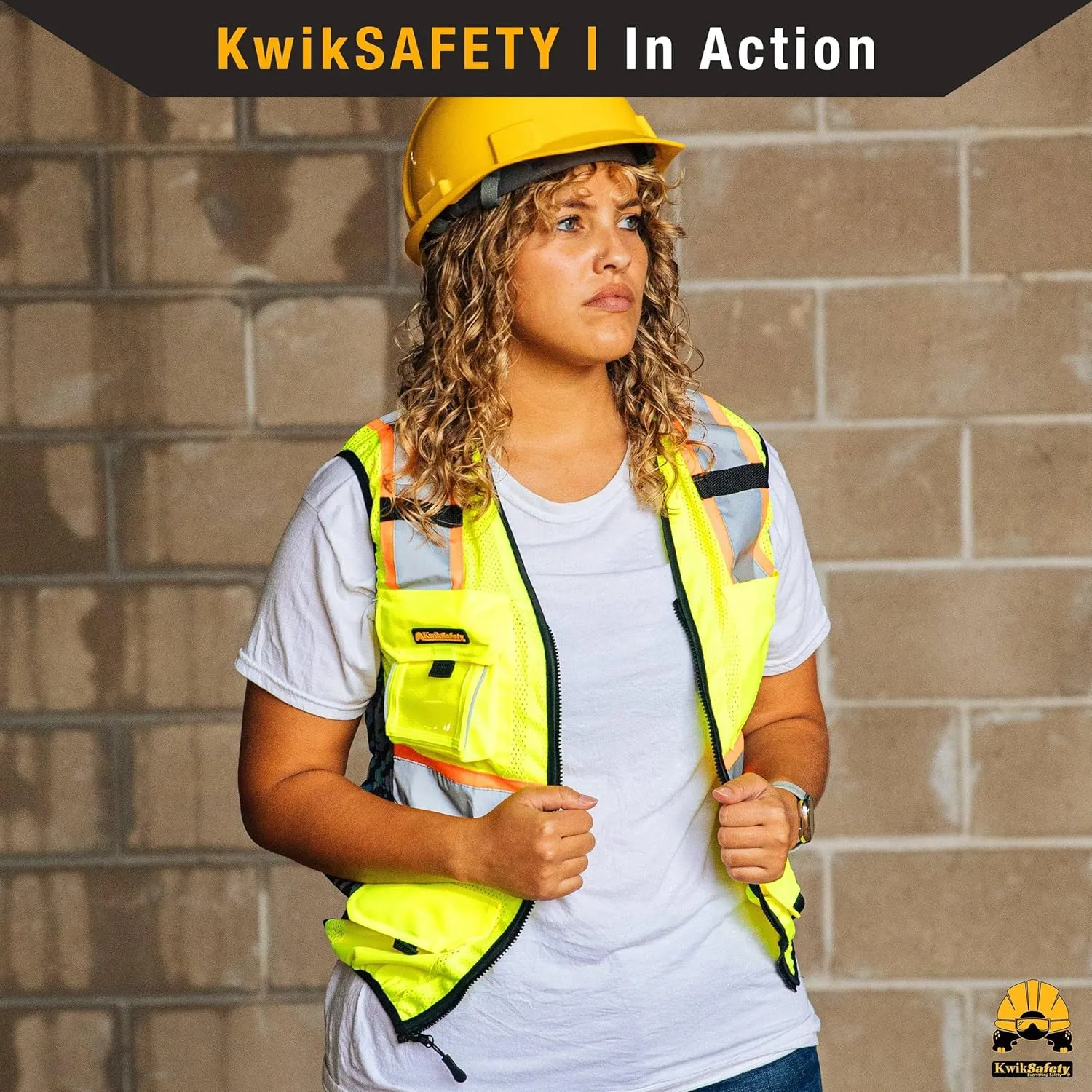 KwikSafety - Charlotte, NC - FIRST LADY Safety Vest for Women, High Visibility Reflective Strips, Meets ANSI & OSHA
