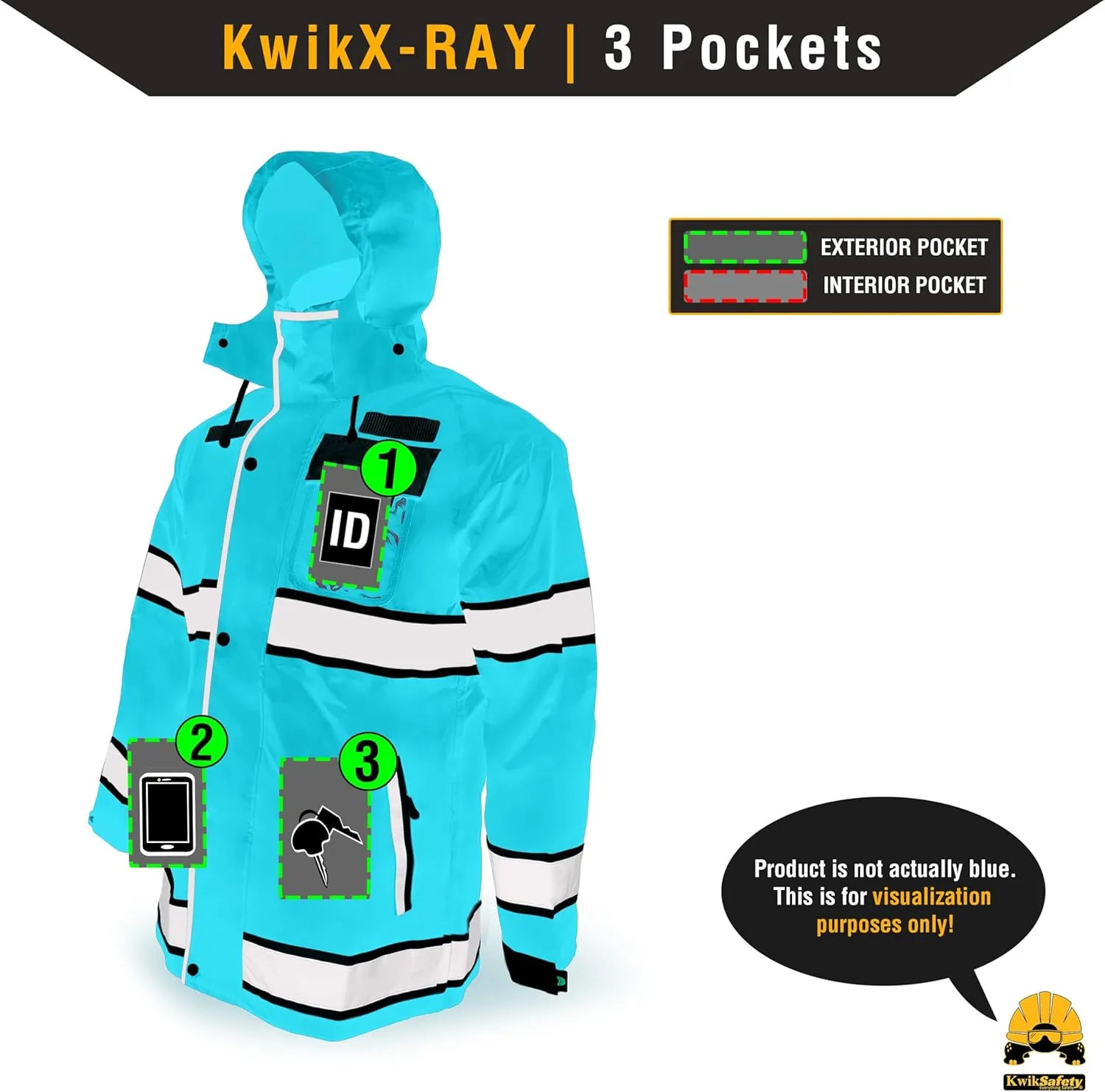 KwikSafety - Charlotte, NC - TORRENT High Vis Rain Jacket & Trench Coat ANSI OSHA Compliant