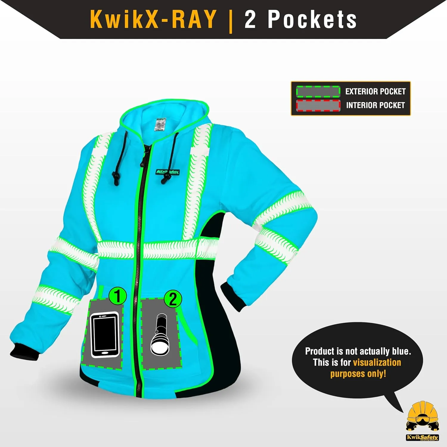 KwikSafety - Charlotte, NC - Women's Fleece Safety Hoodie | PPE Hi Vis Reflective Jackets