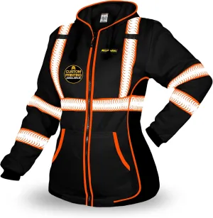 KwikSafety - Charlotte, NC - Women's Fleece Safety Hoodie | PPE Hi Vis Reflective Jackets