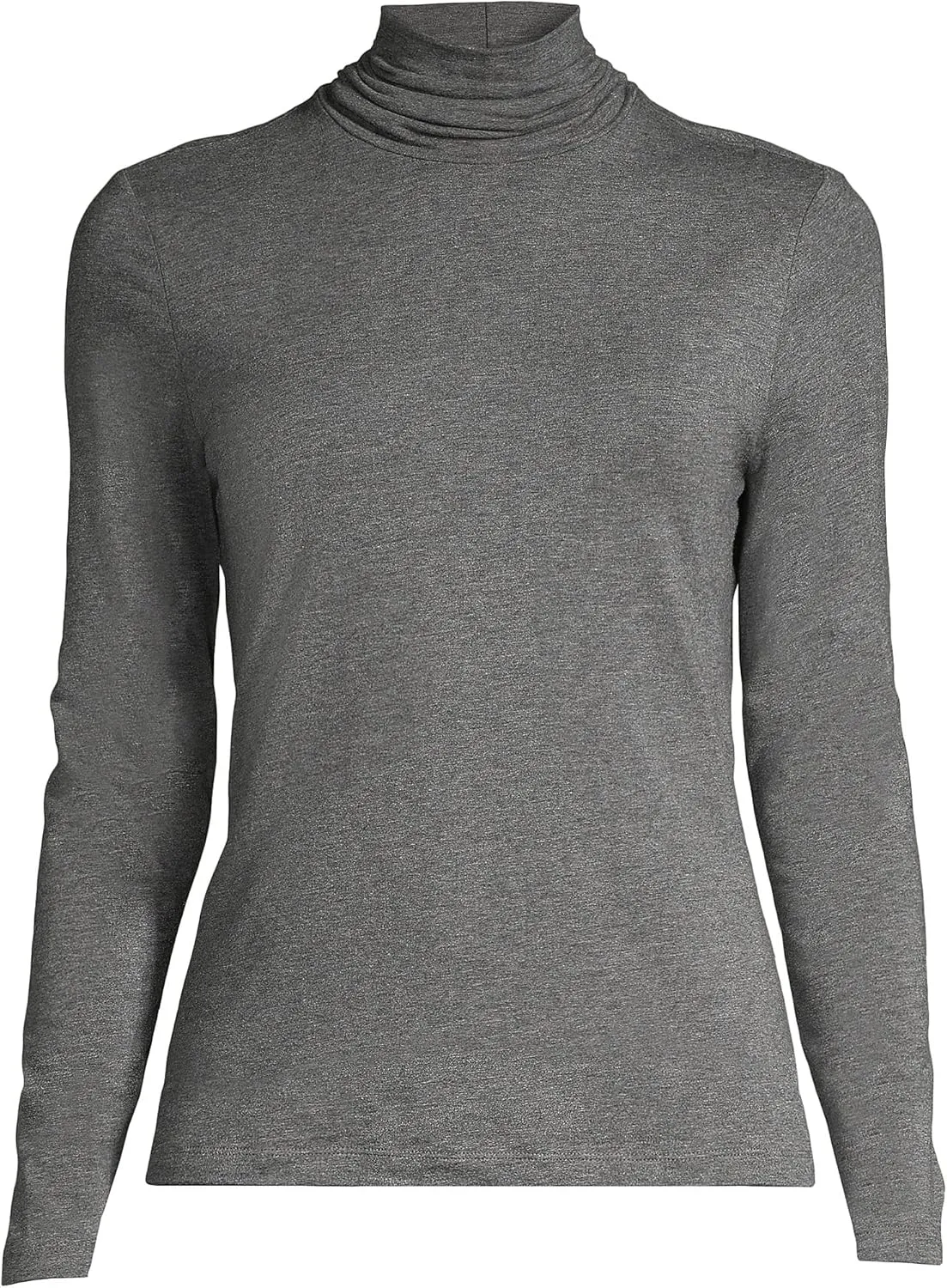 Lands' End Women's Lightweight Jersey Skimming Long Sleeve Turtleneck
