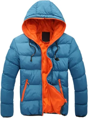 LCMTWX Men's Thick Thermal Winter Jacket Single-breasted Solid Color Lapel Long Sleeve Coat Cardigan Plush Mens Puffer