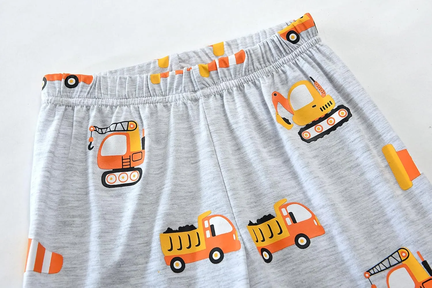 Little Hand Boy Pajamas Set Short Pjs Toddler Monster Truck Sleepwear Cotton Excavator Jammies Summer Clothes 2-7 Years