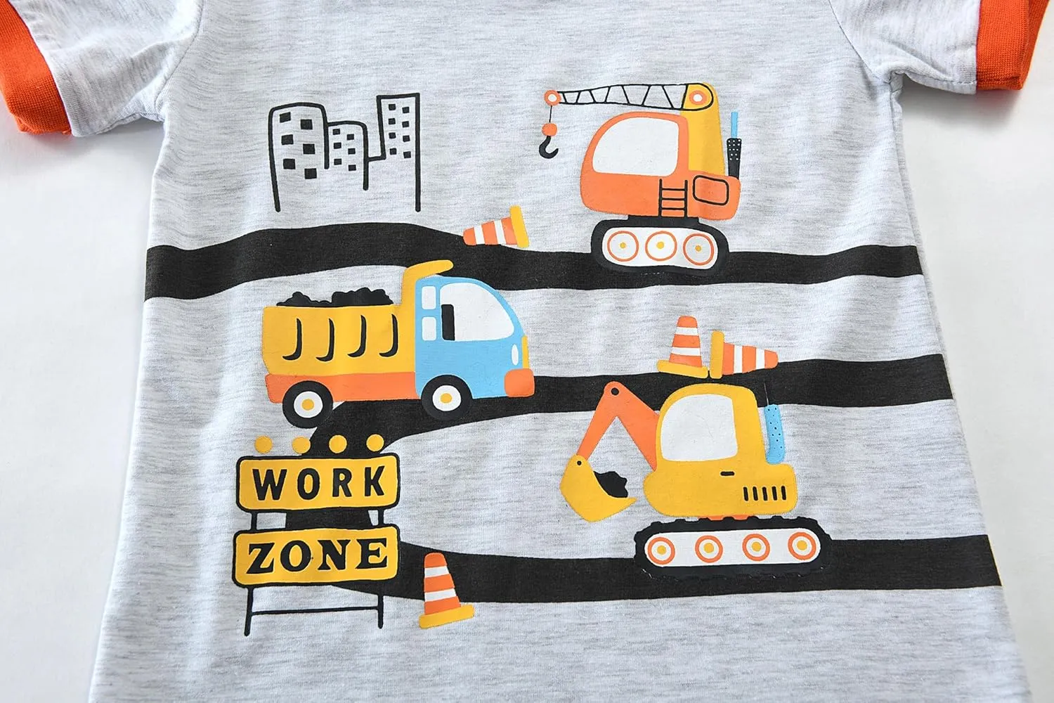 Little Hand Boy Pajamas Set Short Pjs Toddler Monster Truck Sleepwear Cotton Excavator Jammies Summer Clothes 2-7 Years