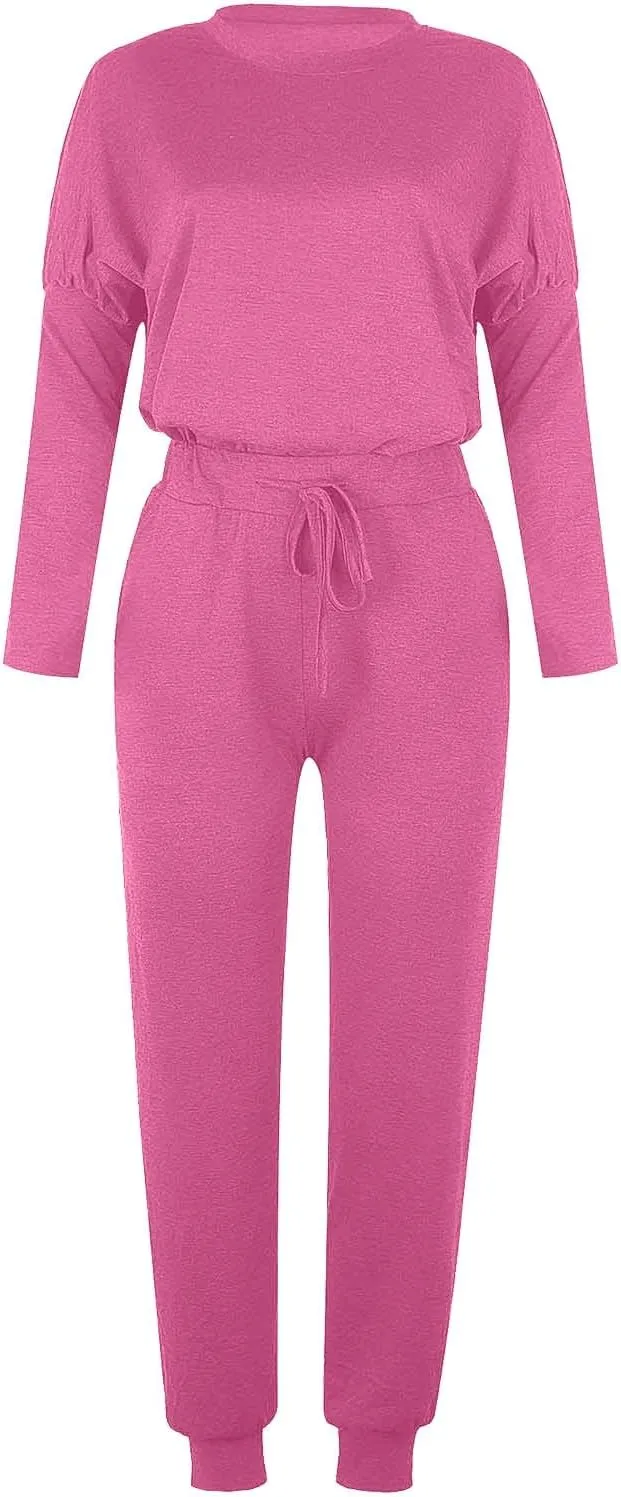 Lounge Sets for Women-2 Piece Sets for Women Jogger Sets for Women Long Sleeve Crewneck Sweatshirts With Sweatpant