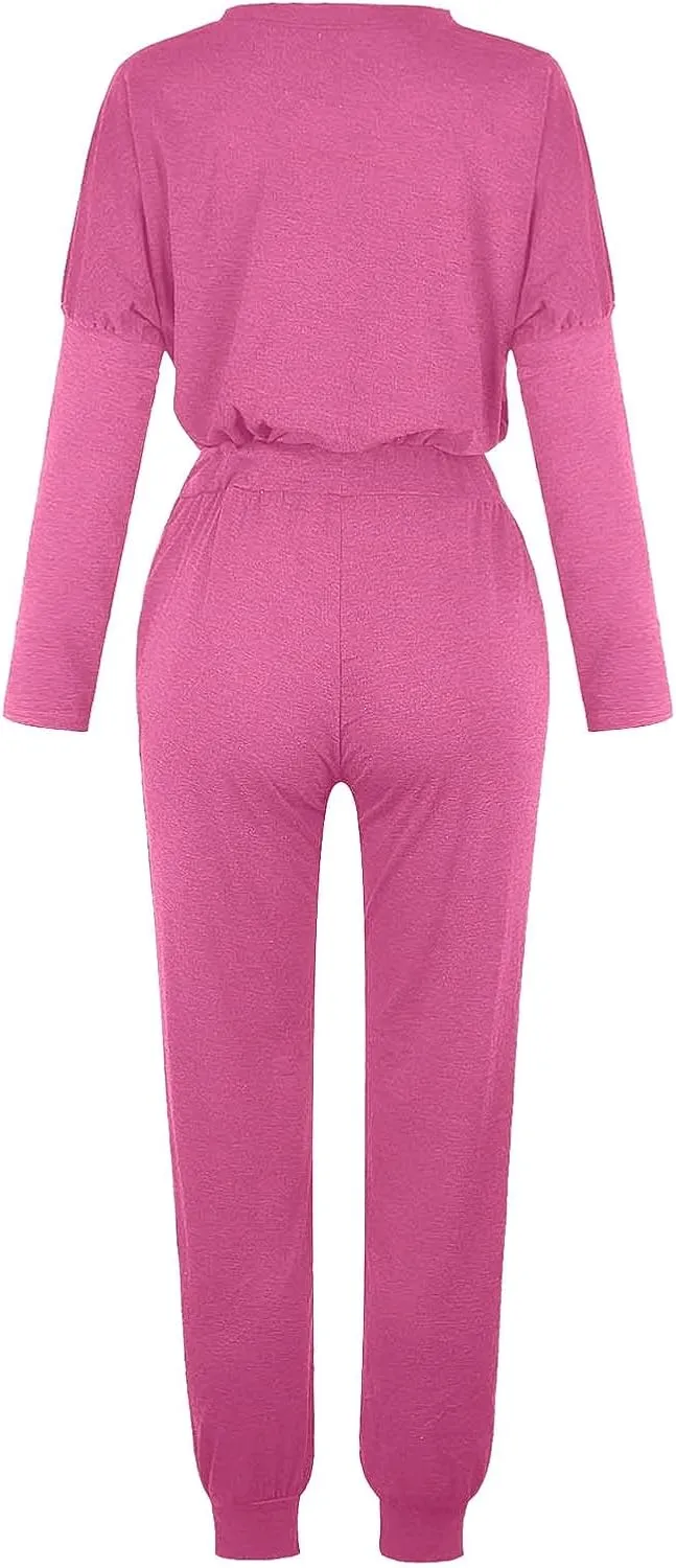 Lounge Sets for Women-2 Piece Sets for Women Jogger Sets for Women Long Sleeve Crewneck Sweatshirts With Sweatpant