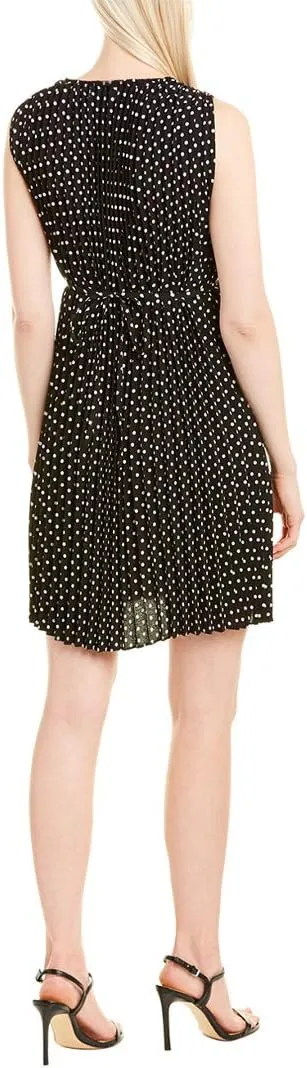Max Studio Women's V-Neck Pleated Shift Dress