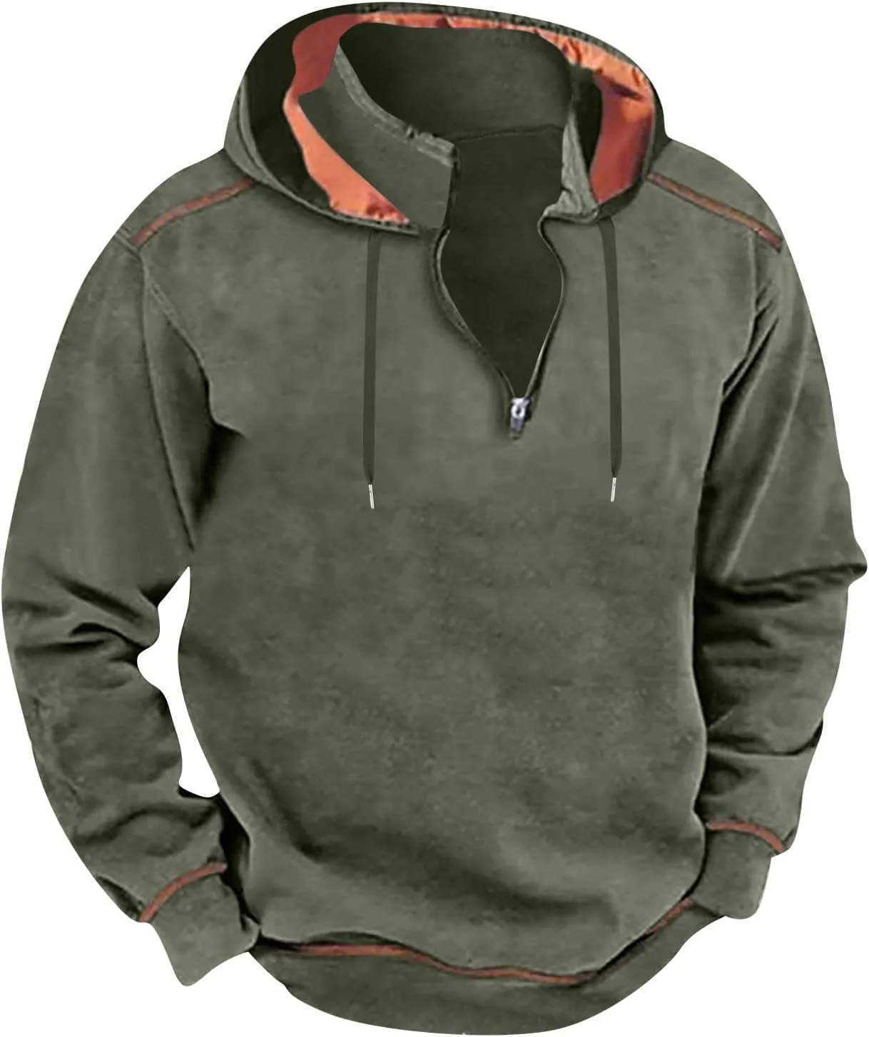 Men Sweatshirts Hoodies Mens Hoodies Pullover Solid Color Casual Trendy Winter Long Sleeve Sweatshirt Tops with Pocket