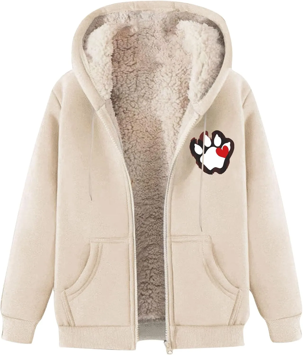 Men Winter Heavyweight Fleece Sherpa Lined Zipper Sweatshirt Jackets Thermal Zipper Sweatshirt