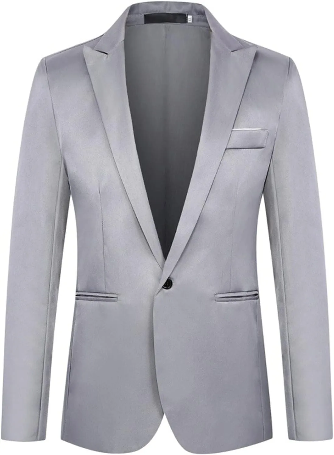 Men's Casual One Button Suit Blazer Jacket Slim Fit Sport Coat Suit Blazer Daily Lightweight Jackets Business Blazer