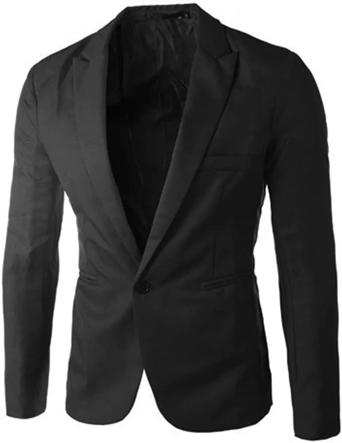 Men's Casual One Button Suit Blazer Jacket Slim Fit Sport Coat Suit Blazer Daily Lightweight Jackets Business Blazer