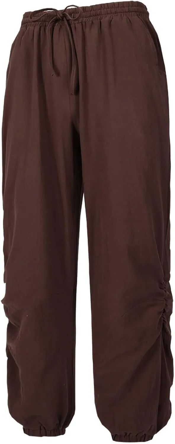 Men's Casual Pants Linen Pants Drawstring Beach Trousers Relaxed-Fit Yoga Pants Summer Elastic Waist Pants