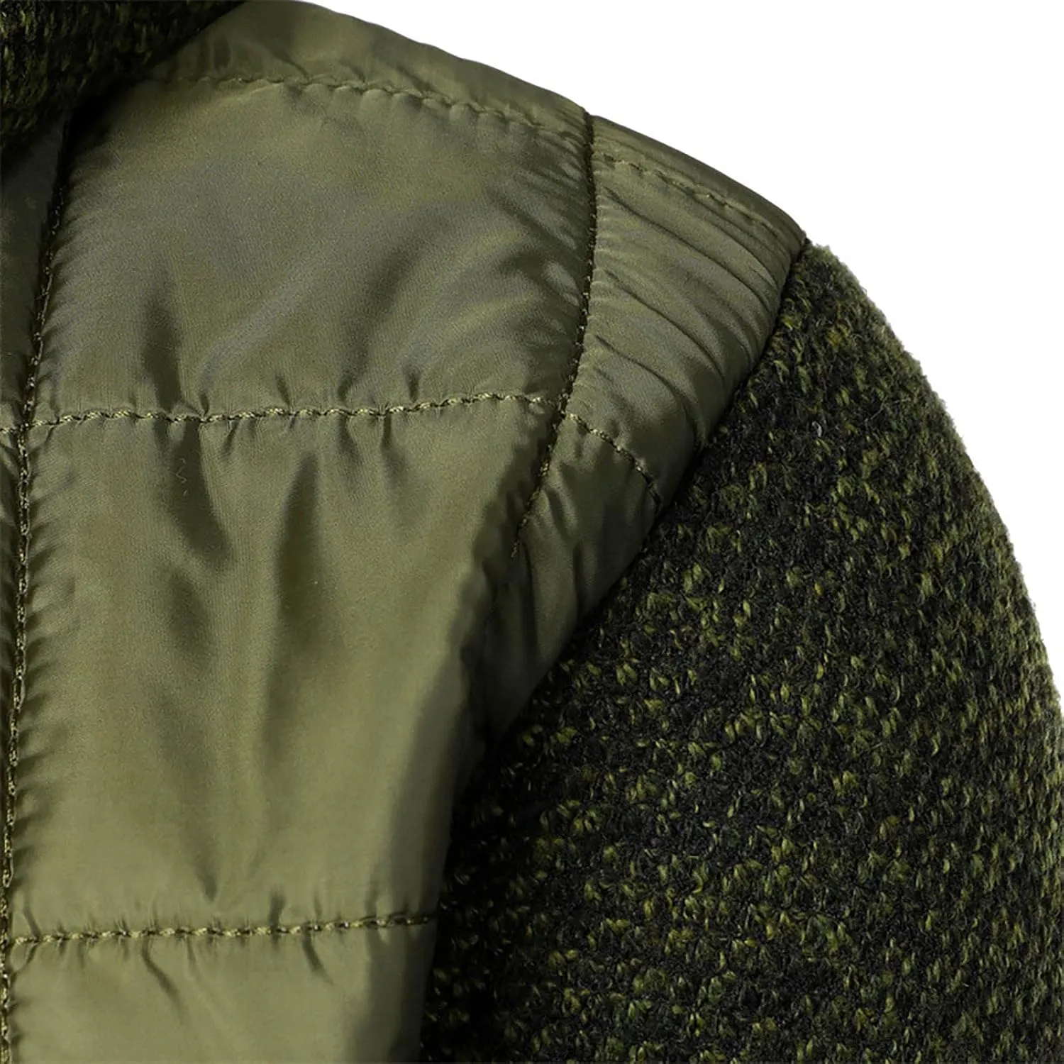 Mens Hoodies Pullover Plaid Knitting Drawstring Coat Sweater Warm Solid Color Jackets Tops Sleeve Hoodies