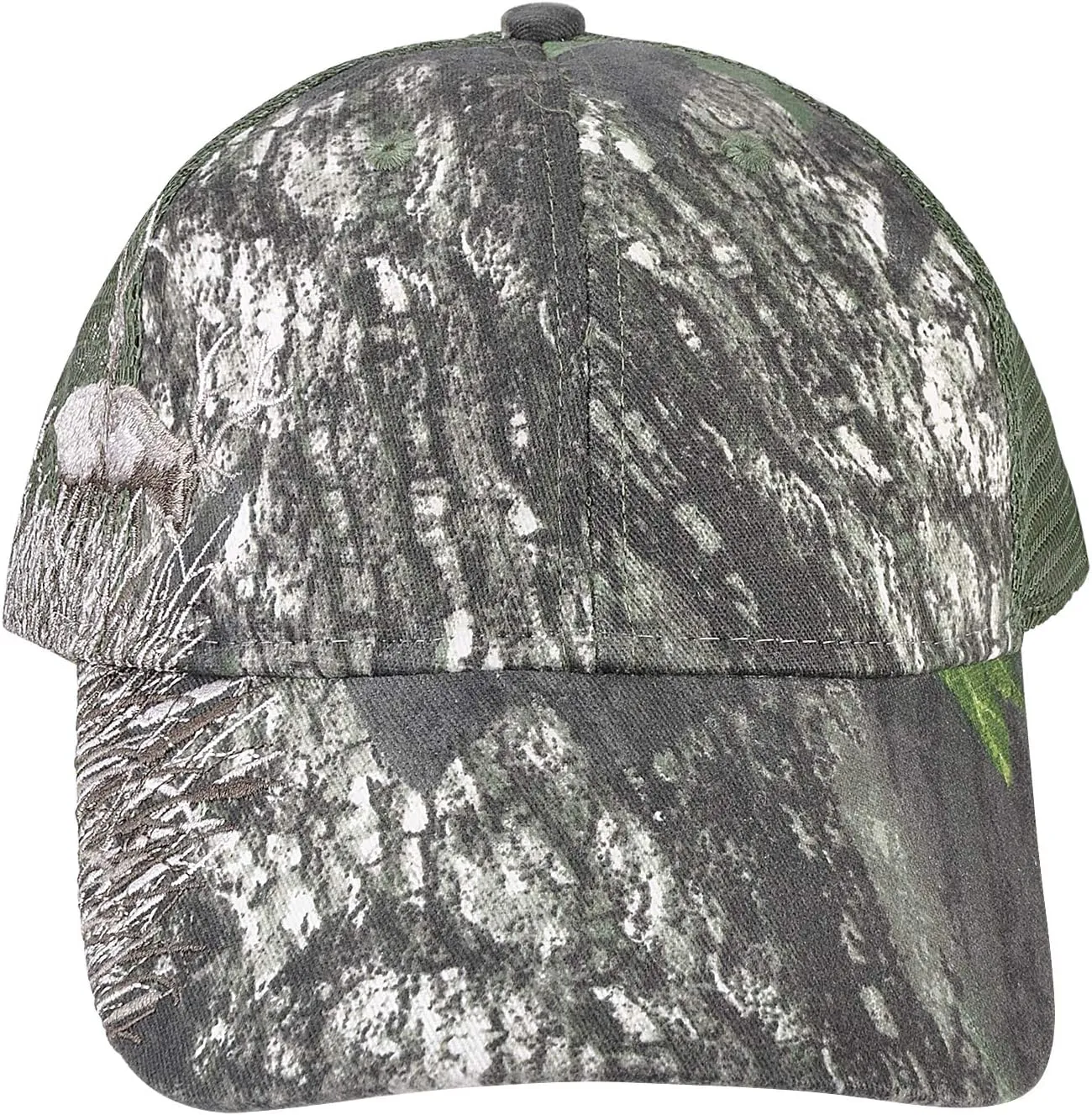 Men's Hunting Fishing Hat Camo Series Adjustable Mesh Ball Cap 3D Embroidered