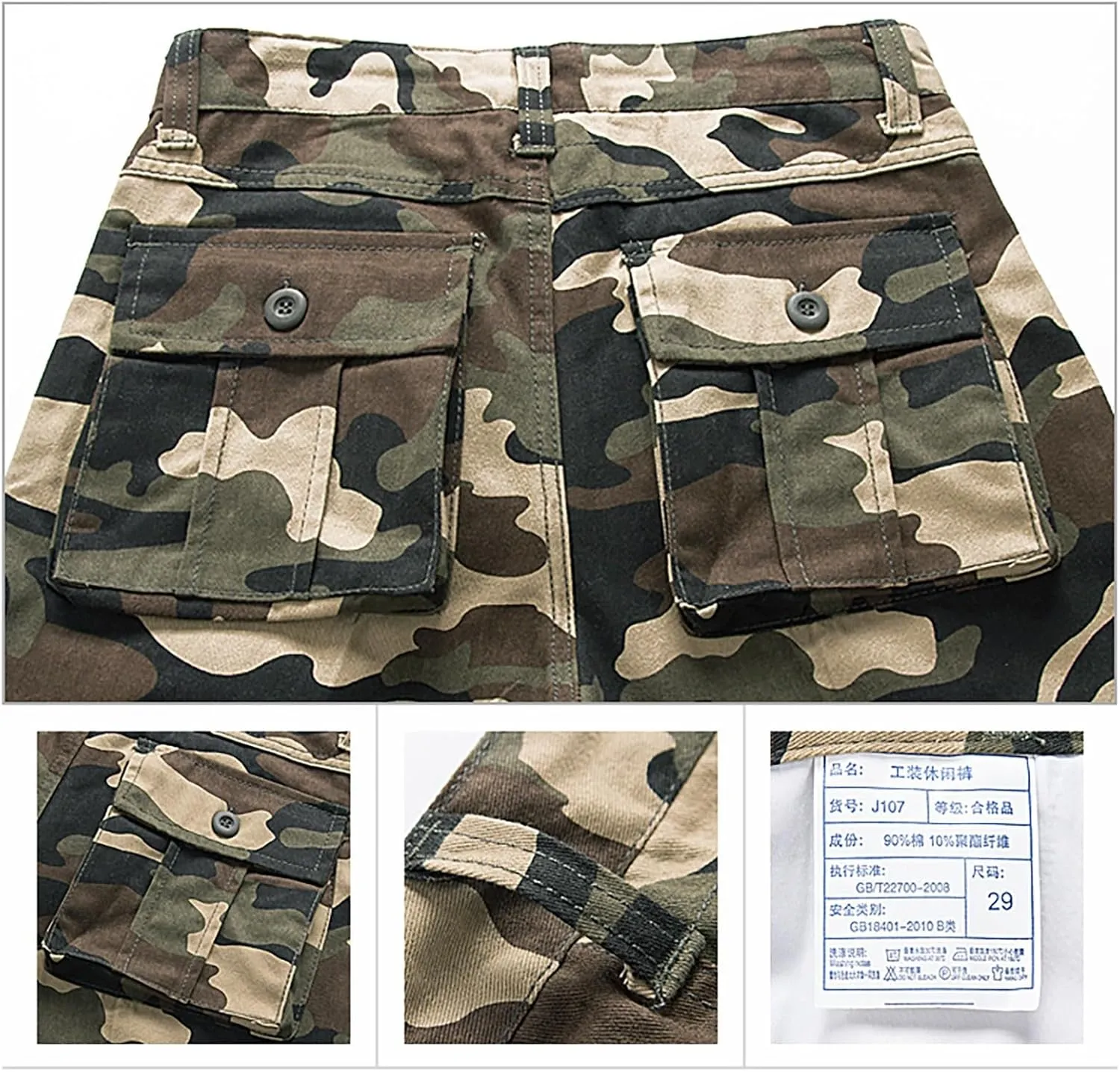 Mens Lightweight Tactical Pants Ripstop Military Cargo Pants Camo Outdoor Hiking Work Pants Workout Joggers Sweatpants 28-44
