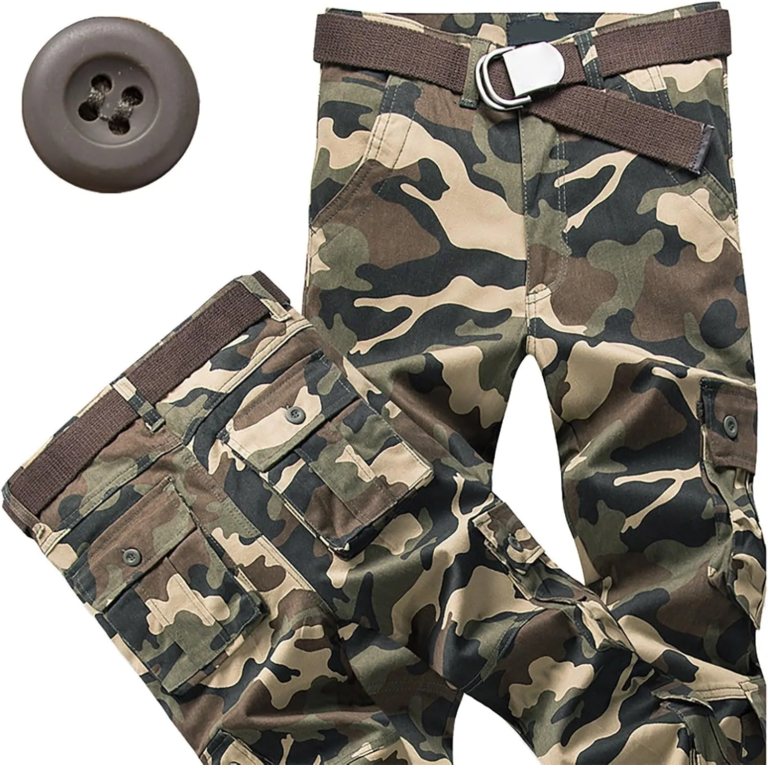 Mens Lightweight Tactical Pants Ripstop Military Cargo Pants Camo Outdoor Hiking Work Pants Workout Joggers Sweatpants 28-44