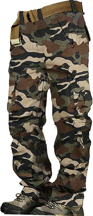 Mens Lightweight Tactical Pants Ripstop Military Cargo Pants Camo Outdoor Hiking Work Pants Workout Joggers Sweatpants 28-44