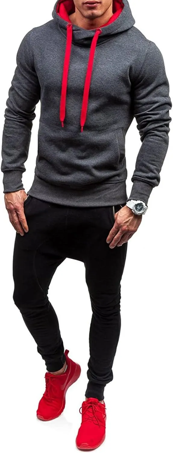 Mens Long Sleeve Hoodies Autumn Winter Men's Sweater Hoodie Warm Color Sweatshirt Jacket Sweatshirts Hoodies