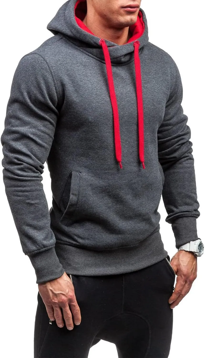 Mens Long Sleeve Hoodies Autumn Winter Men's Sweater Hoodie Warm Color Sweatshirt Jacket Sweatshirts Hoodies
