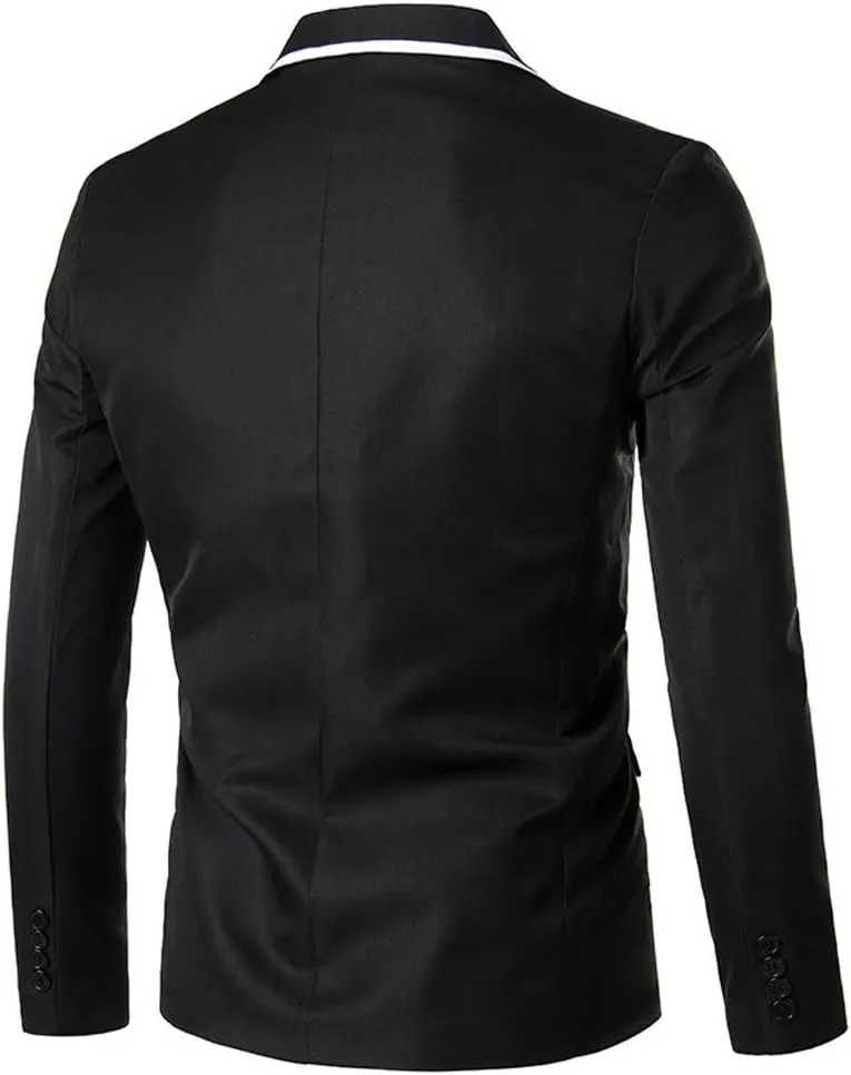 Men's One Button Slim Fit Sport Coat Classic Blazer Suit Jacket Lightweight Jacket Tailored Blazer Sport Coat