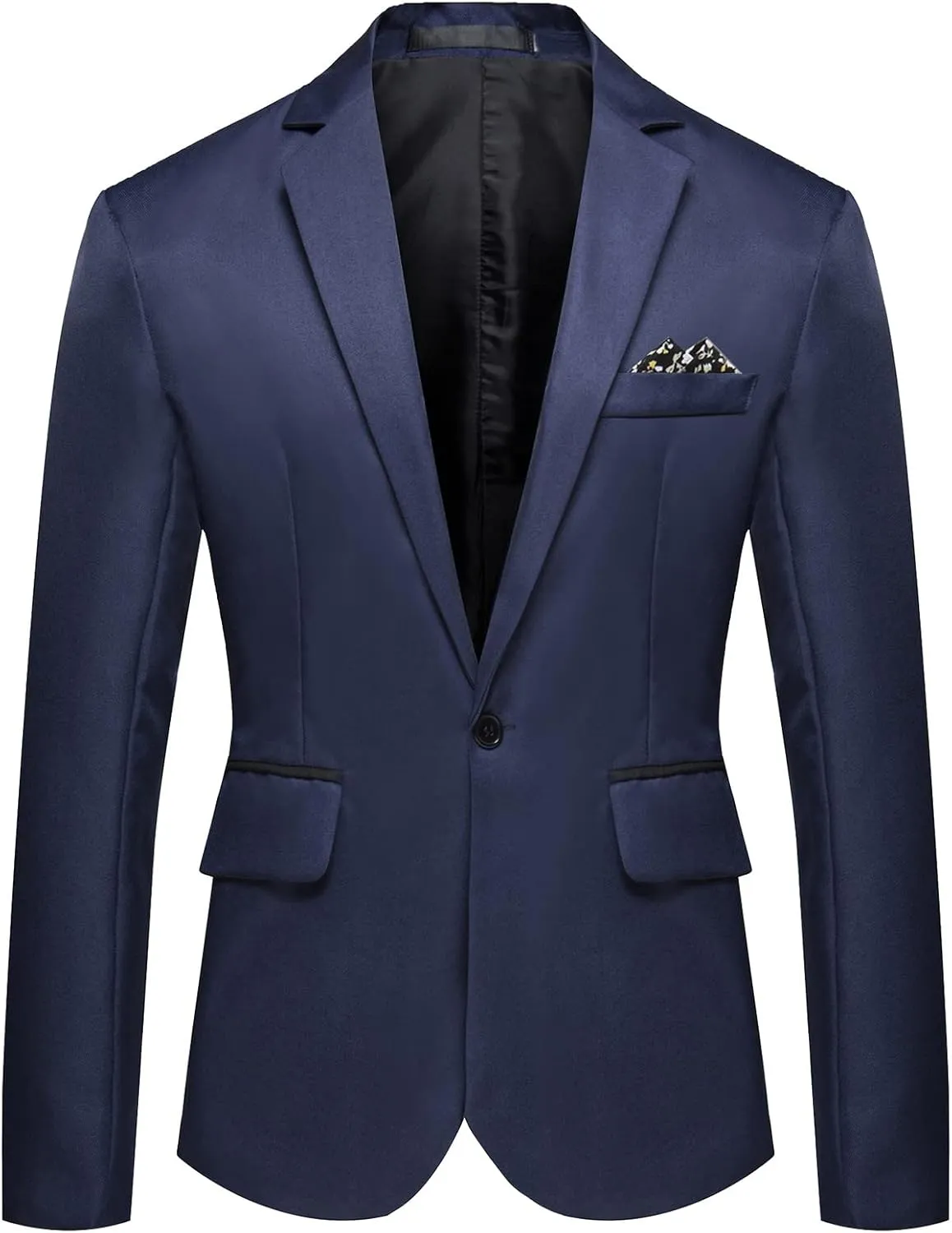 Men's One Button Sport Coat Classic Stretch Blazer Suit Jacket Slim Fit Lightweight Jacket Tailored Blazer Sport Coat