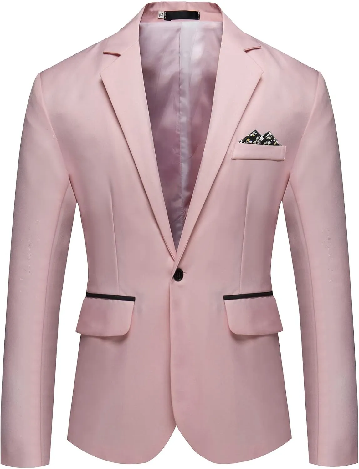 Men's One Button Sport Coat Classic Stretch Blazer Suit Jacket Slim Fit Lightweight Jacket Tailored Blazer Sport Coat