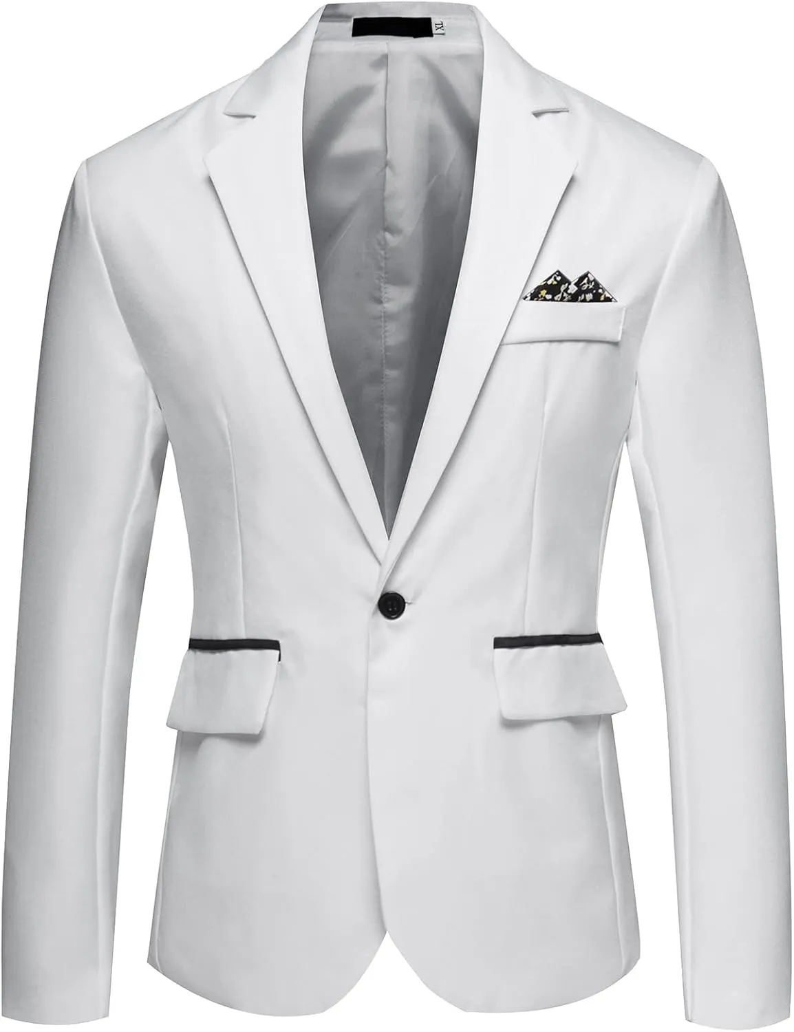 Men's One Button Sport Coat Classic Stretch Blazer Suit Jacket Slim Fit Lightweight Jacket Tailored Blazer Sport Coat