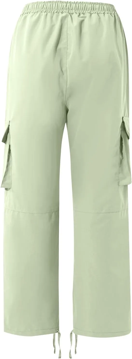 Mens Outdoor Cargo Pants Lightweight Relaxed Fit Tactical Pants Solid Camo Multi Pockets Classic Trousers