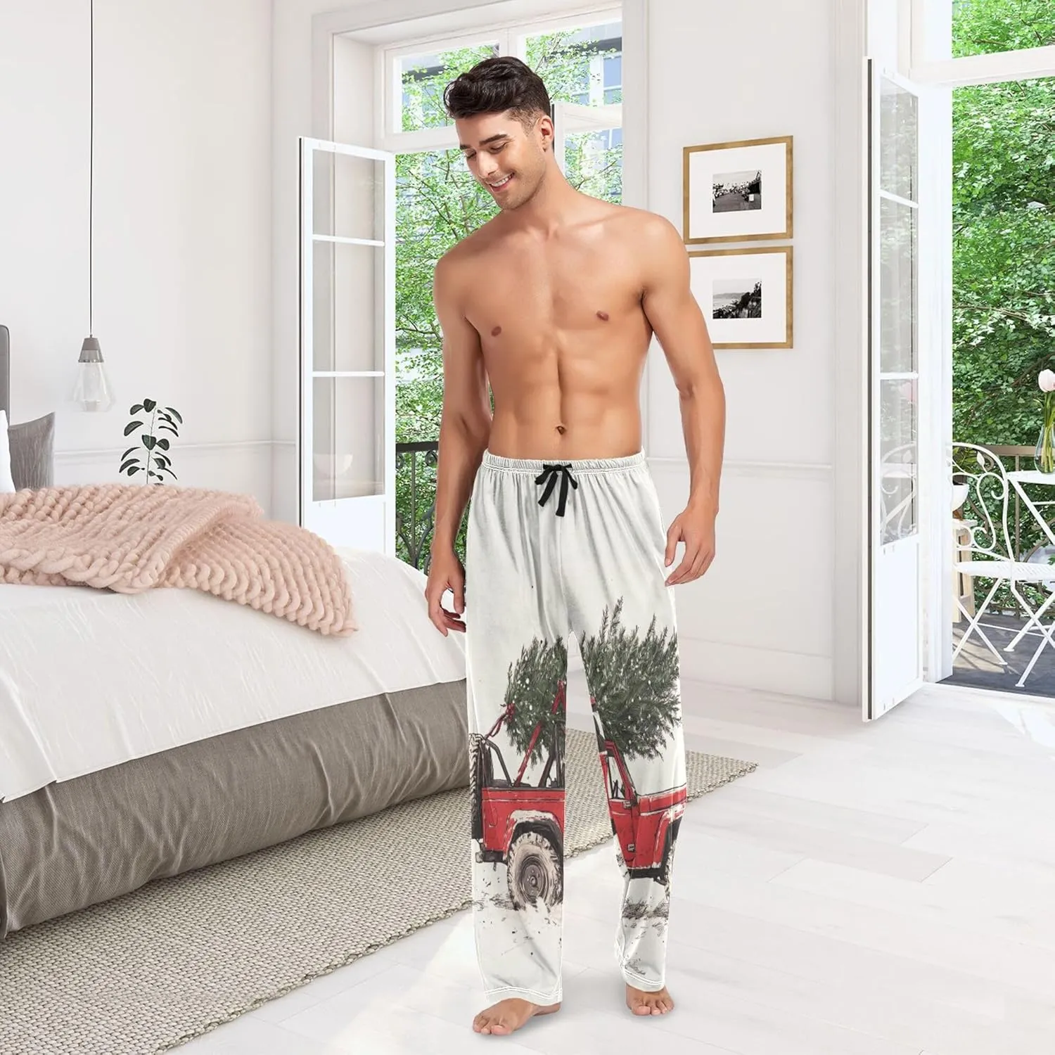 Mens Pajama Pants Soft Cozy Comfortable Pajama Bottoms Fashion lounge Pants