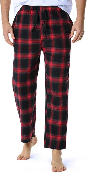 Men's Polyester Sleepwear Button-Down Pajamas Pants,S-XXXL