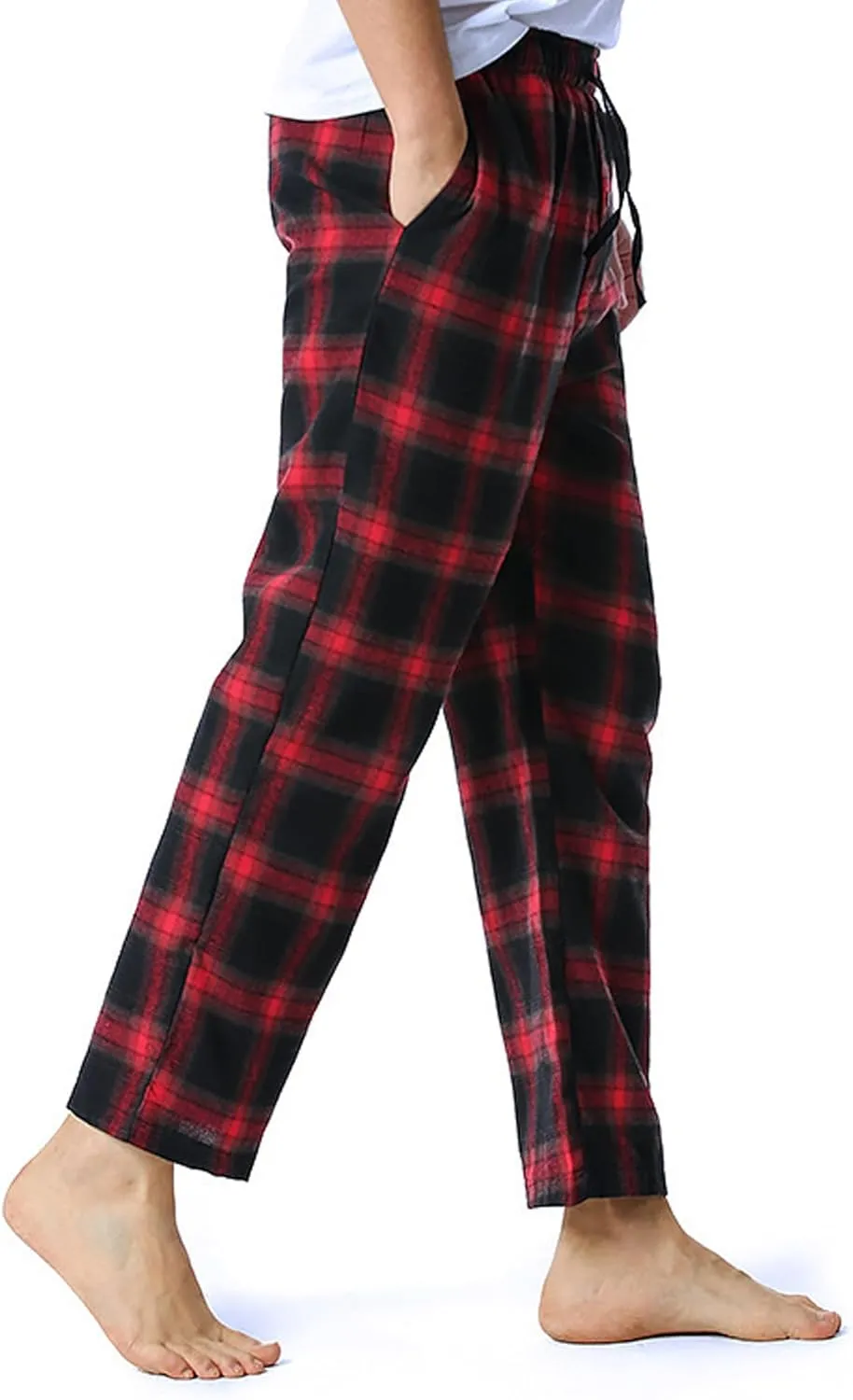 Men's Polyester Sleepwear Button-Down Pajamas Pants,S-XXXL