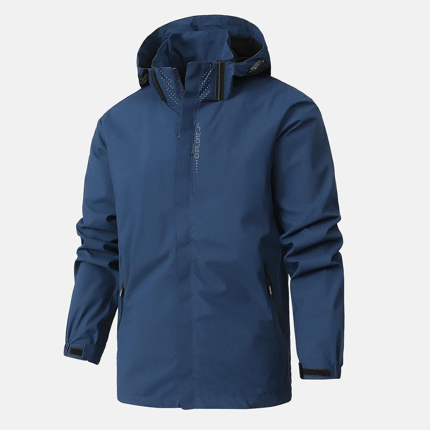 Mens Rain Jackets Waterproof with Hood Mens Performance Softshell Windbreaker Jackets Lightweight Hiking Coats