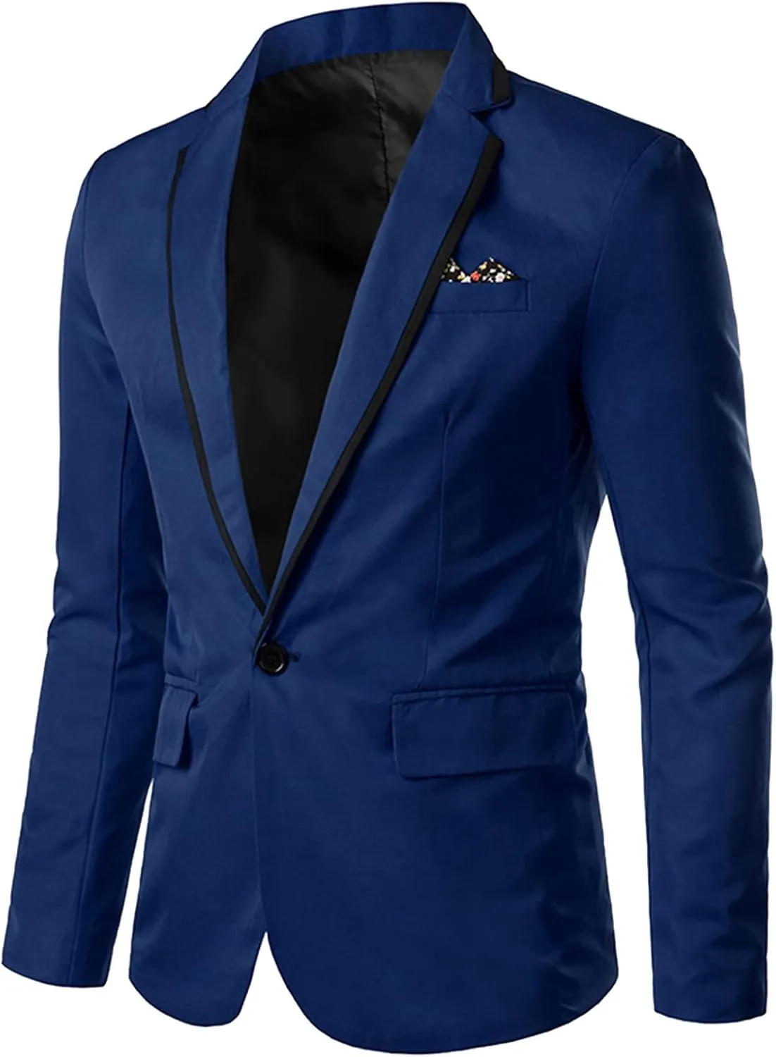 Men's Sport Coat Classic One Button Stretch Blazer Suit Jacket Slim Fit Lightweight Jacket Tailored Blazer Sport Coat