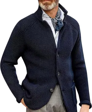 Mens Suit Jacket Men's Knit Blazer Jacket Casual Slim Fit Sport Coat Dress Business Wedding Party Suit Blazer Jacket