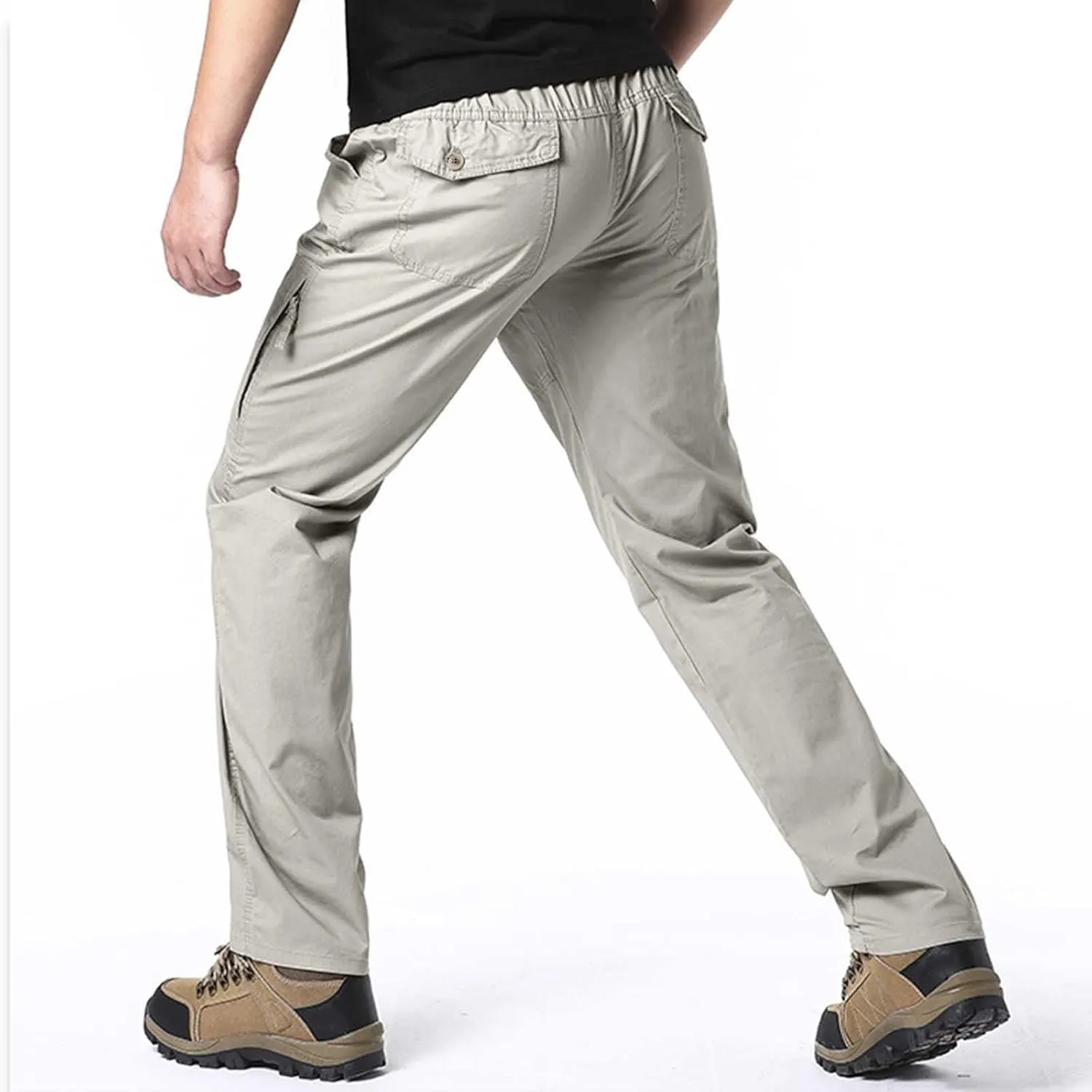 Mens Sweatpants with Pockets Big and Tall Cargo Pocket Fleece Jogger Pants Men's Heavyweight Fleece Cargo Pants Cargo
