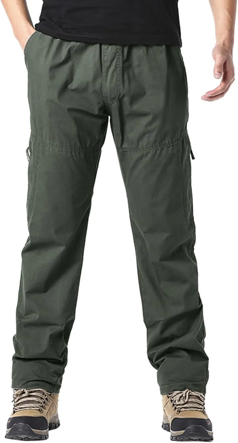 Mens Sweatpants with Pockets Big and Tall Cargo Pocket Fleece Jogger Pants Men's Heavyweight Fleece Cargo Pants Cargo