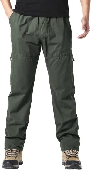 Mens Sweatpants with Pockets Big and Tall Cargo Pocket Fleece Jogger Pants Men's Heavyweight Fleece Cargo Pants Cargo