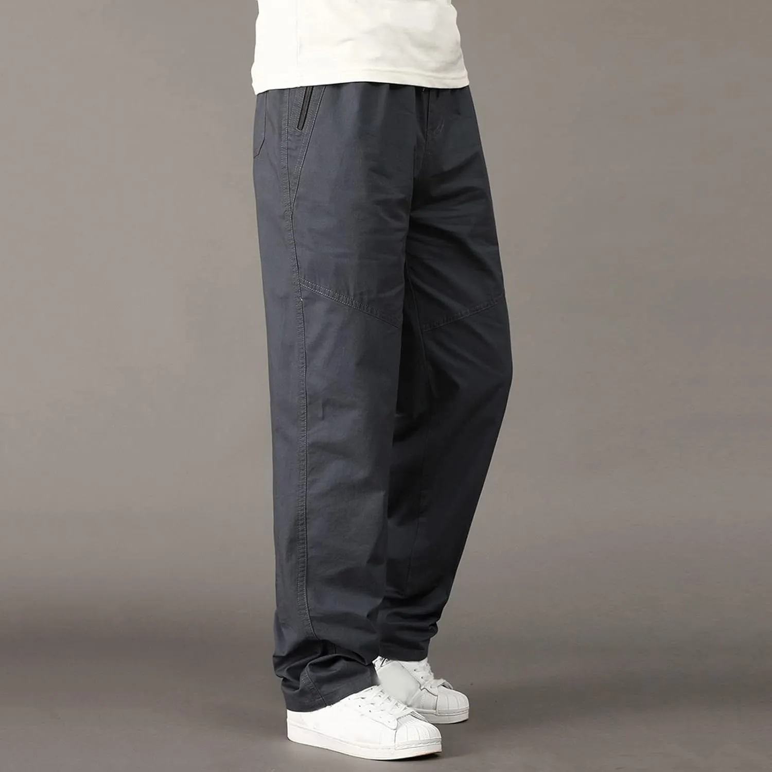 Mens Sweatpants with Pockets Big and Tall for Jogging Running Exercise Gym Workout Mens Zip Joggers Pants Casual Gym
