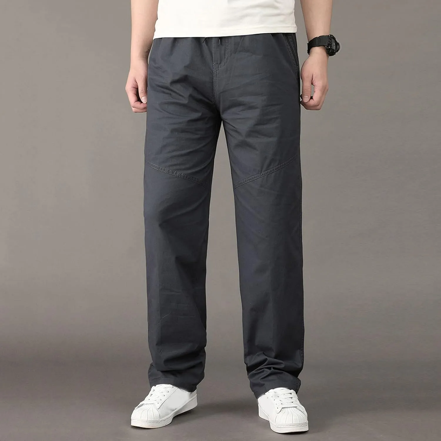 Mens Sweatpants with Pockets Big and Tall for Jogging Running Exercise Gym Workout Mens Zip Joggers Pants Casual Gym