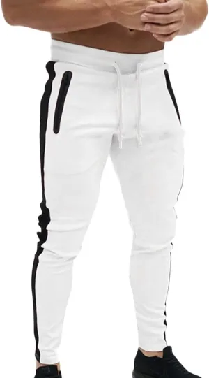 Mens Sweatpants with Pockets Big and Tall Pant Slim fit Basic Trouser with Pocket Men's Personality Casual Drawstring