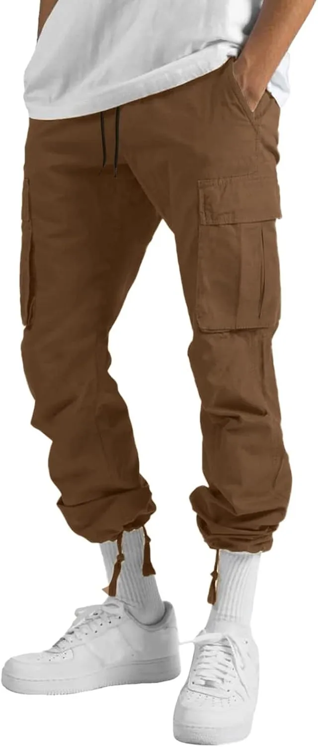 Mens Sweatpants with Pockets Big and Tall Pants Cargo Pants for Men Stretch Men's Regular Fleece Pants Winter Casual