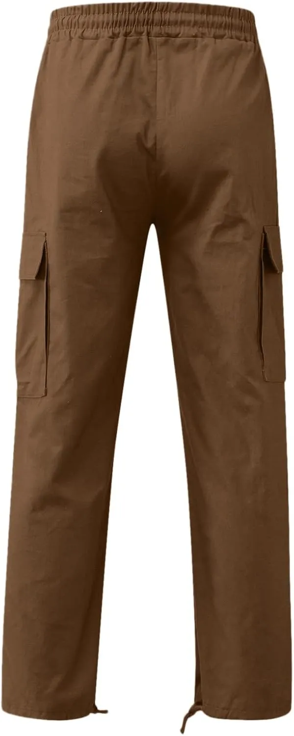 Mens Sweatpants with Pockets Big and Tall Pants Cargo Pants for Men Stretch Men's Regular Fleece Pants Winter Casual