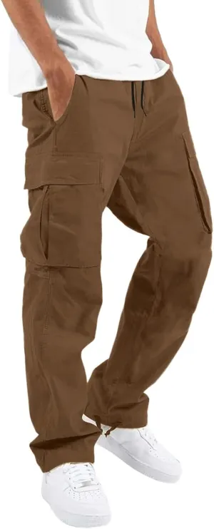 Mens Sweatpants with Pockets Big and Tall Pants Cargo Pants for Men Stretch Men's Regular Fleece Pants Winter Casual