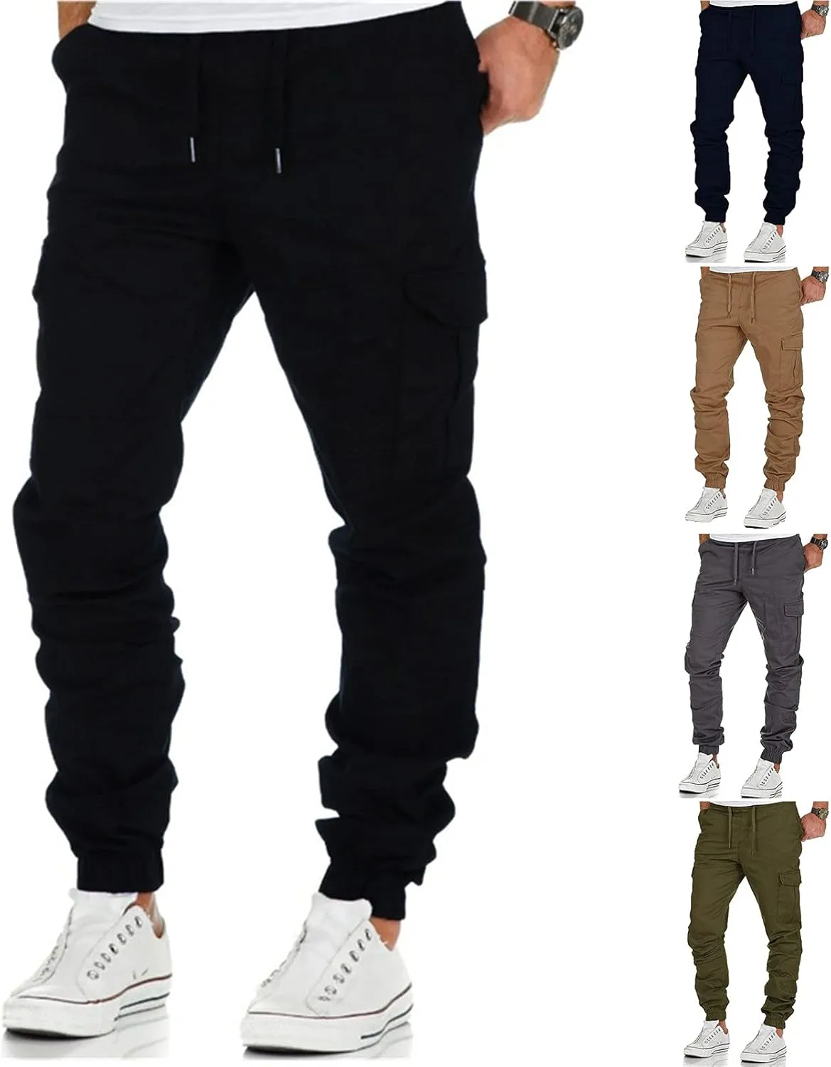 Mens Sweatpants with Pockets Big and Tall Sports Sweatpants Slim Fit Fashion Men's Pants Sweat Pants for Men Regular