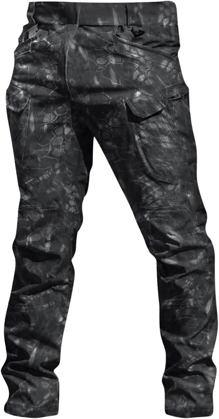 Men's Tactical Cargo Pants Water Lightweight Hiking Pants Outdoor Work Pants with Multi Pockets Men's Pants