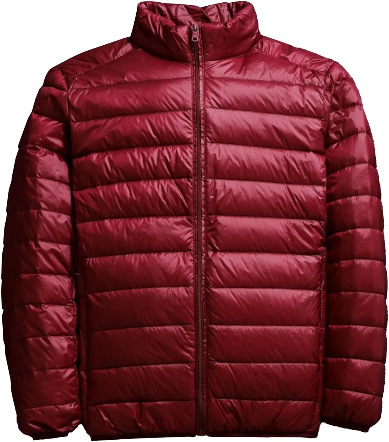 Mens Warm Insulated Down Jacket Packable Winter Puffy Down Coat Lightweight Packable Accent Puffer Jacket