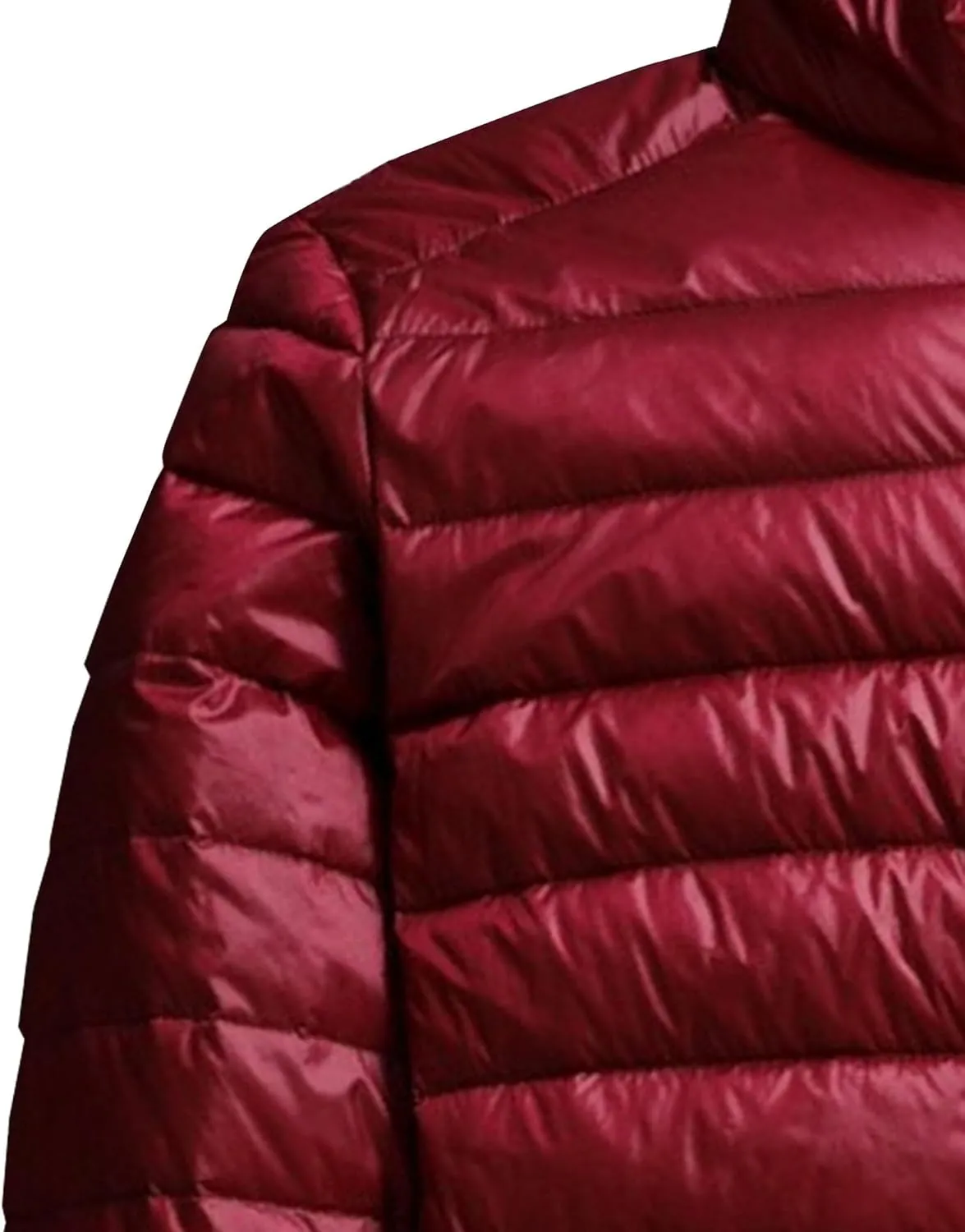 Mens Warm Insulated Down Jacket Packable Winter Puffy Down Coat Lightweight Packable Accent Puffer Jacket