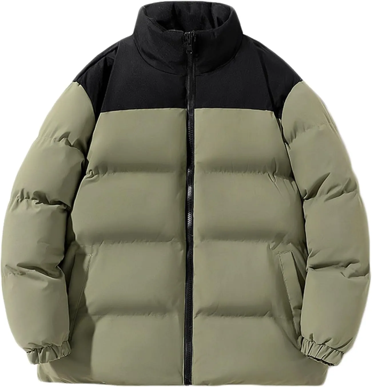 Mens Winter Jacket Thicken Puffer Jacket Down Jacket for Men Full Zip Puffy Jackets Quilted Insulated Jacket