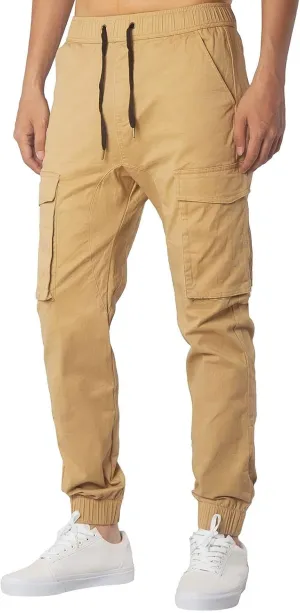 Mens Workout Cargo Sweatpants Drawstring Sports Jogger for Men Workout Sport Work Hiking Pants Men's Athletic Trouser